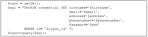 SQL Injection on UPDATE